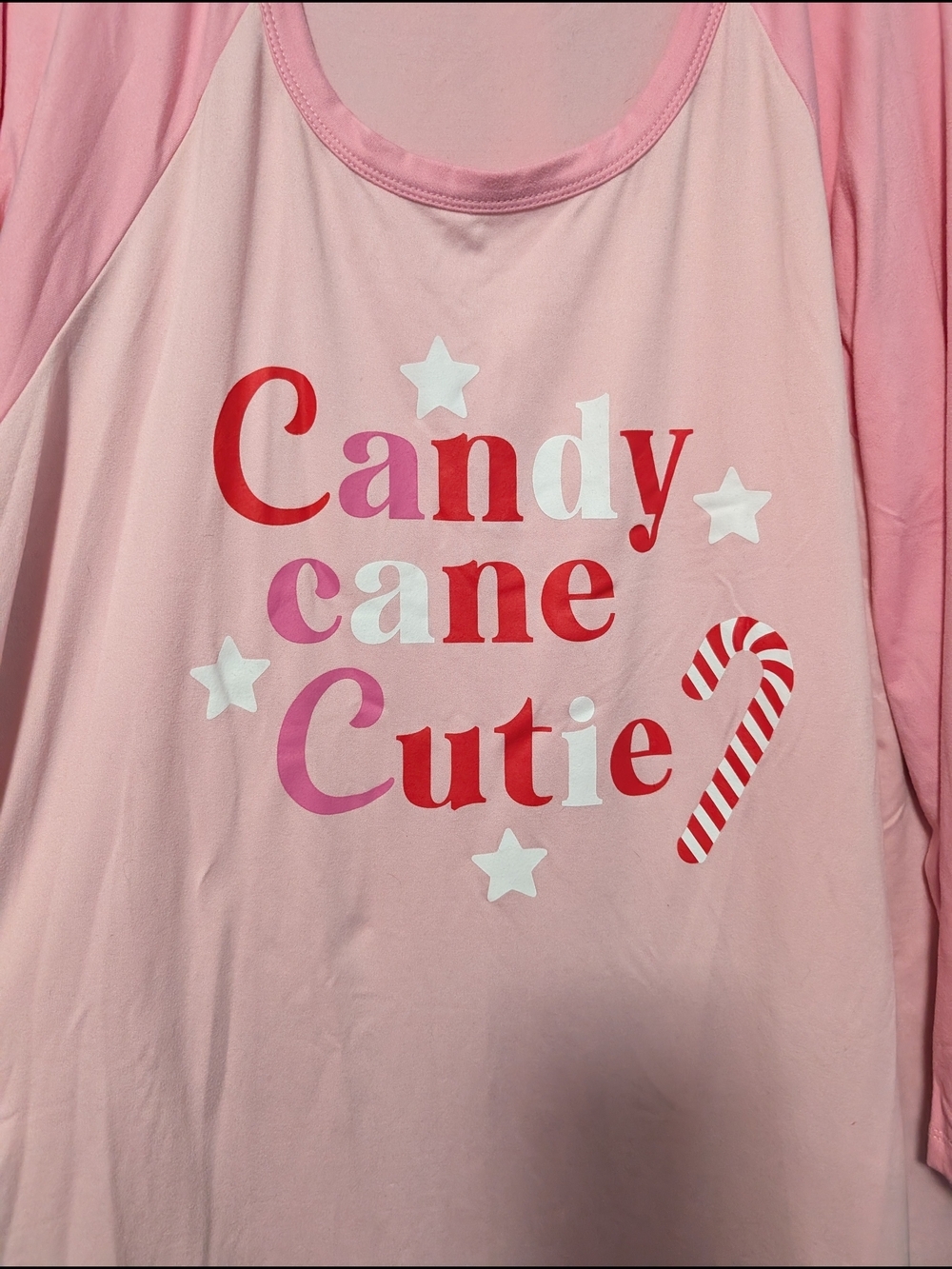 Fashion Nova Candy Cane Cutie PJ Sleep Shirt - Pink 1X (EUC) - Picture 7 of 8